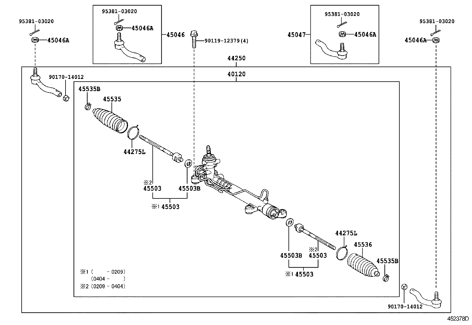 45503-19265 END SUB-ASSY, STEERING RACK product image
