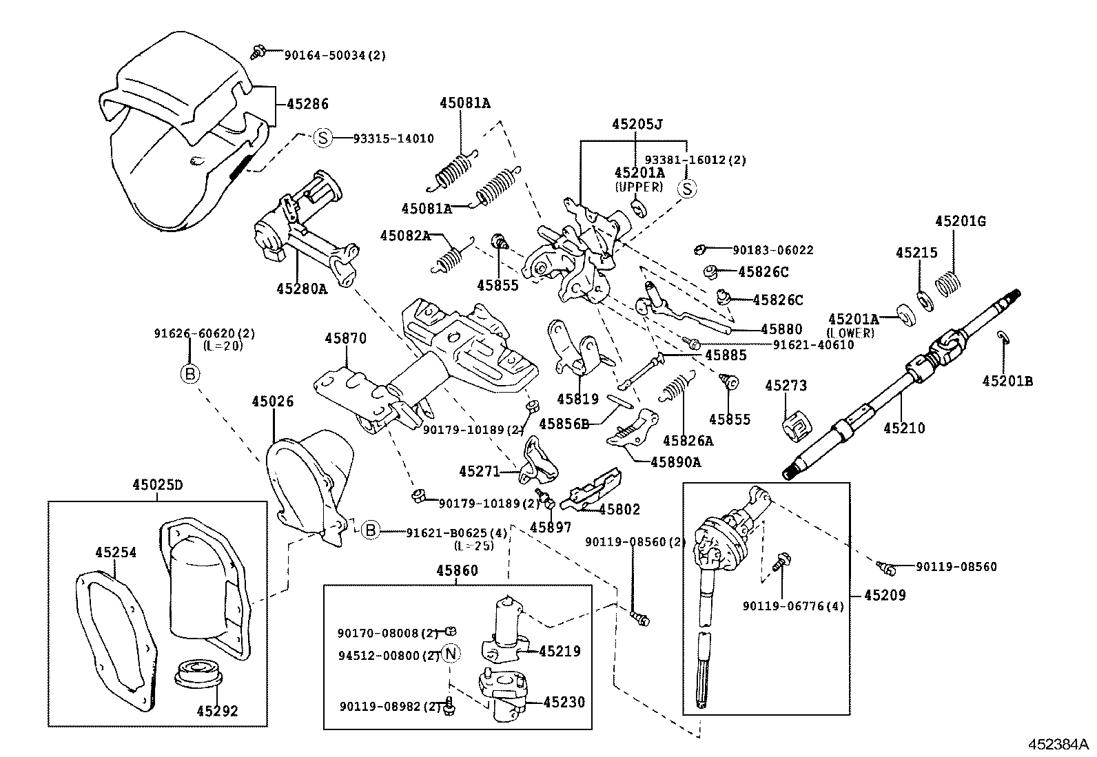 45280-60440 BRACKET ASSY, STEERING COLUMN, UPPER product image
