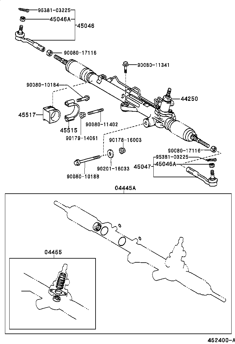 Toyota 44250-0C020 GEAR ASSY, POWER STEERING(FOR RACK & PINION)