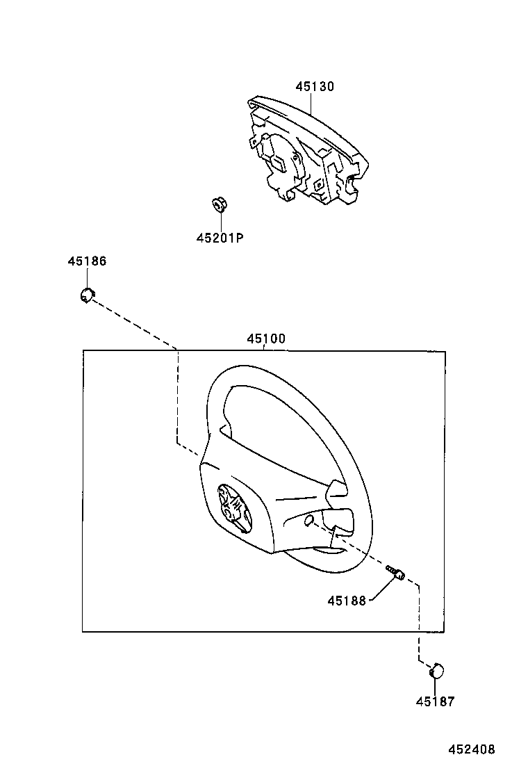 45100-04063-B0 WHEEL ASSY, STEERING product image
