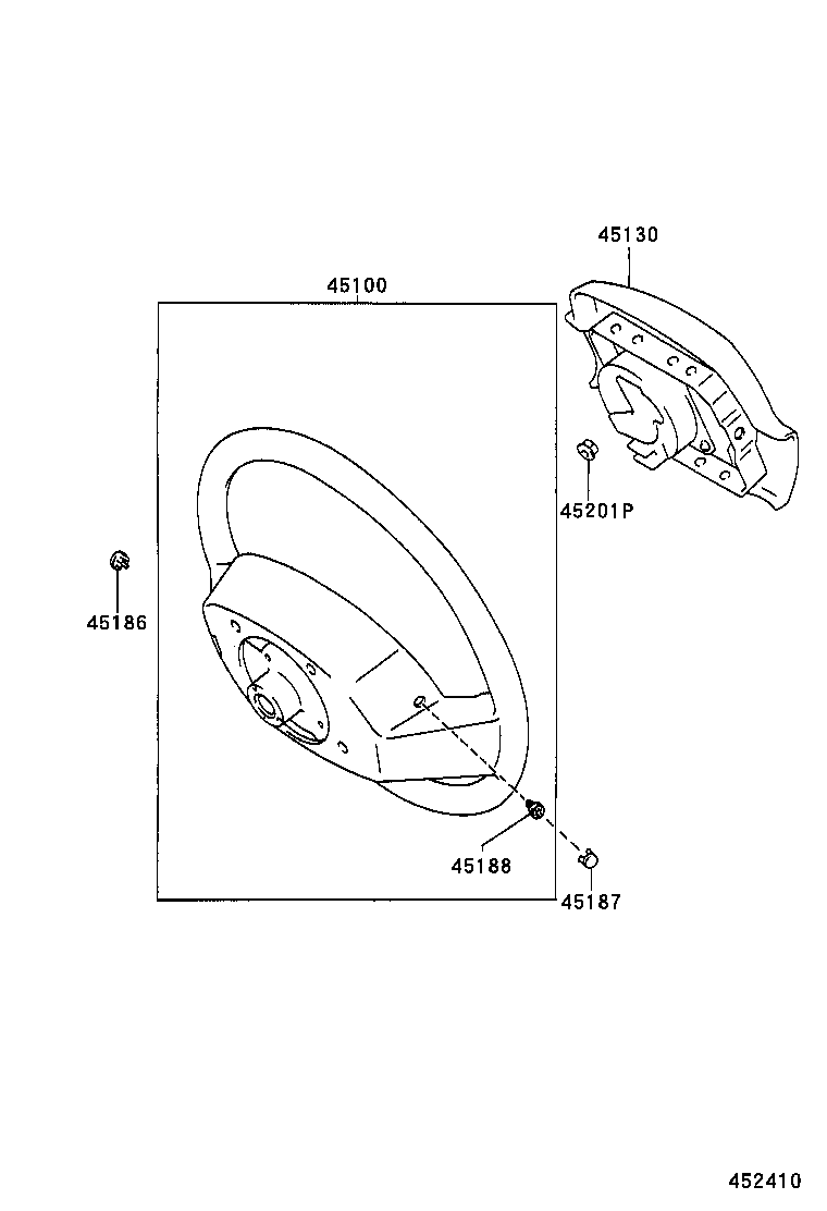 45100-04040-B2 WHEEL ASSY, STEERING product image