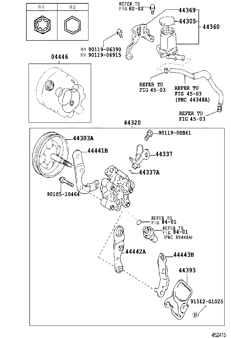 04446-02150 GASKET KIT, POWER STEERING PUMP product image