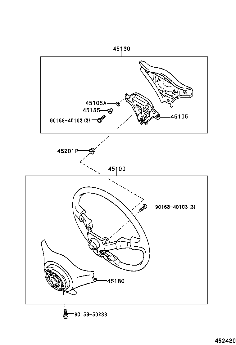 45107-42010 WIRE SUB-ASSY, HORN BUTTON product image