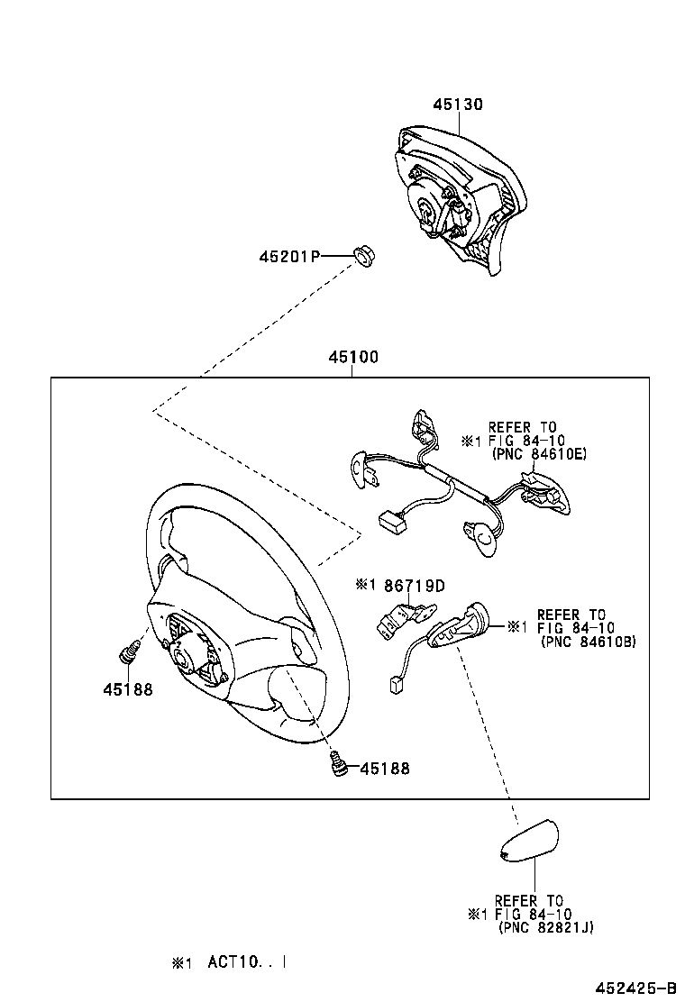 45130-63010-B0 BUTTON ASSY, HORN product image