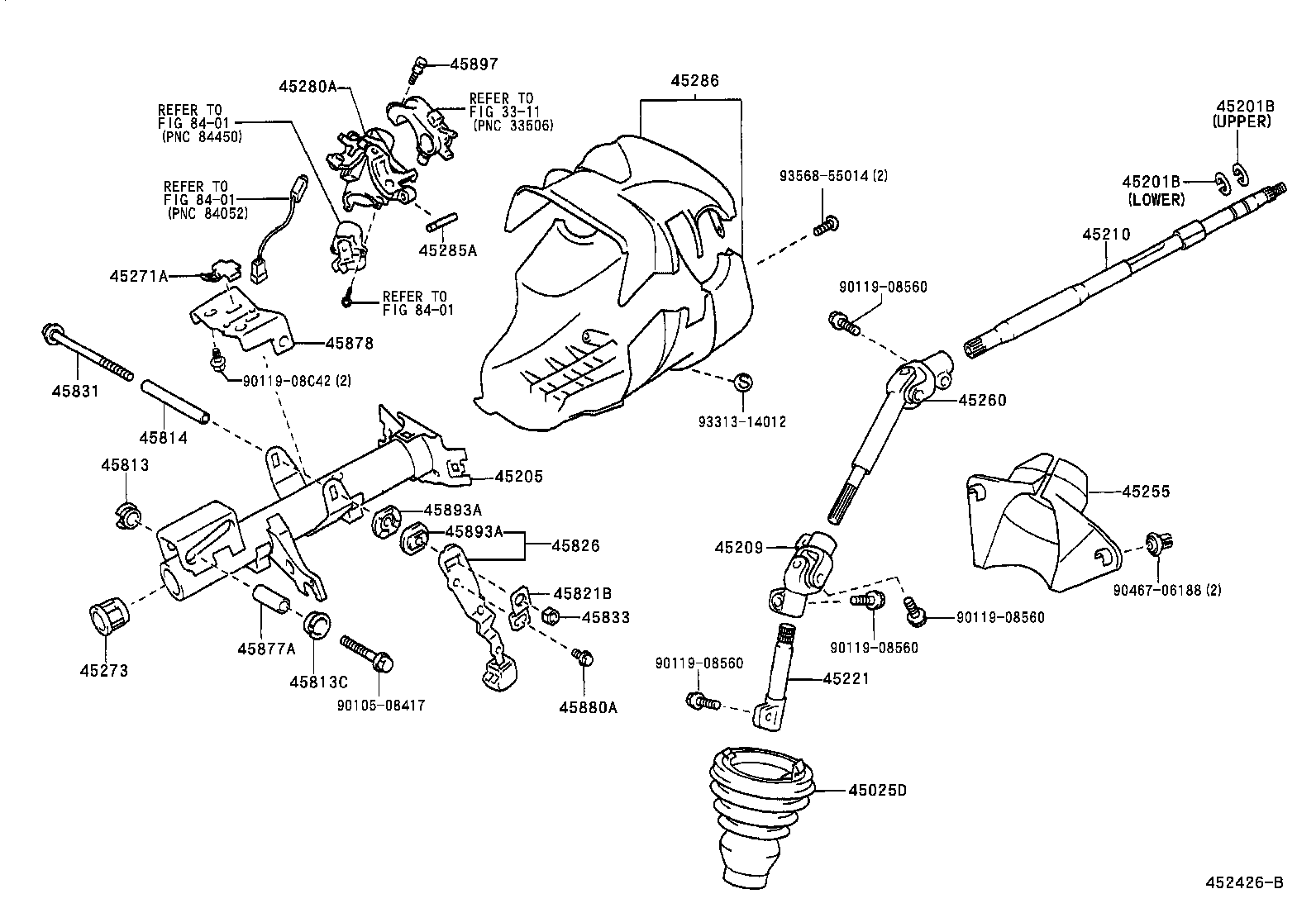 45250-52051 COLUMN ASSY, STEERING product image