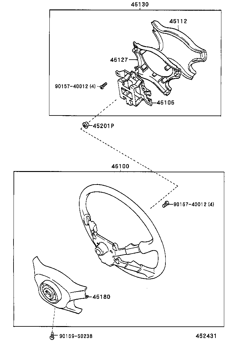 45112-12410-B0 PAD, STEERING WHEEL product image