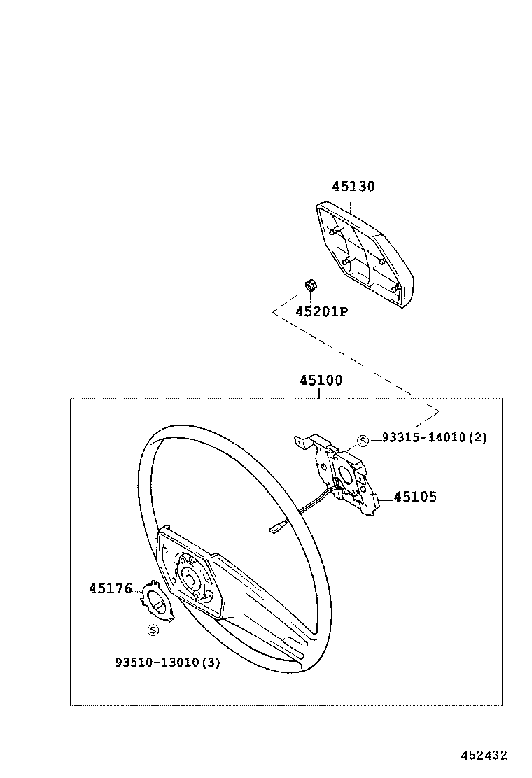 45130-36090-B1 BUTTON ASSY, HORN product image