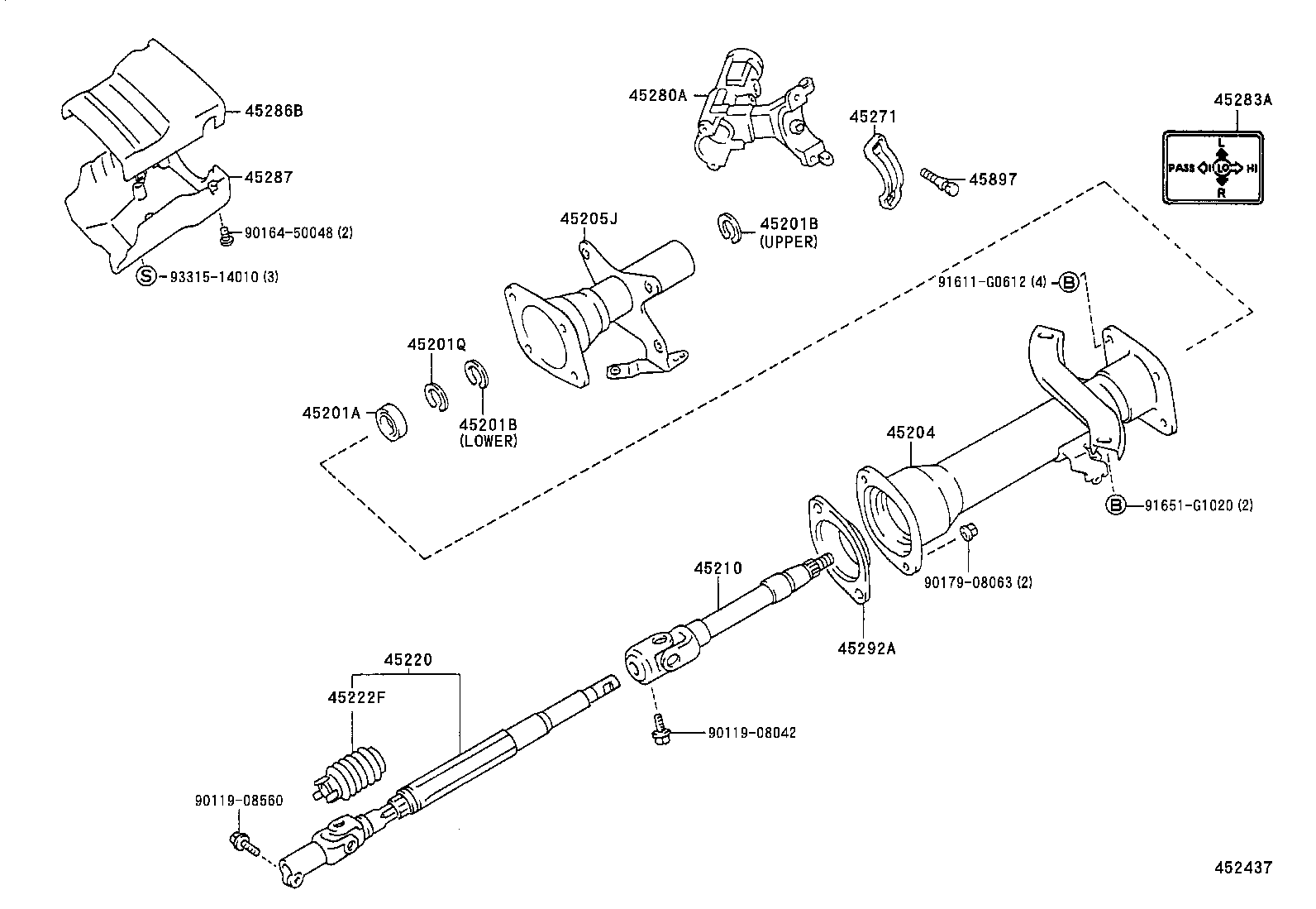 45210-65020 SHAFT ASSY, STEERING MAIN product image