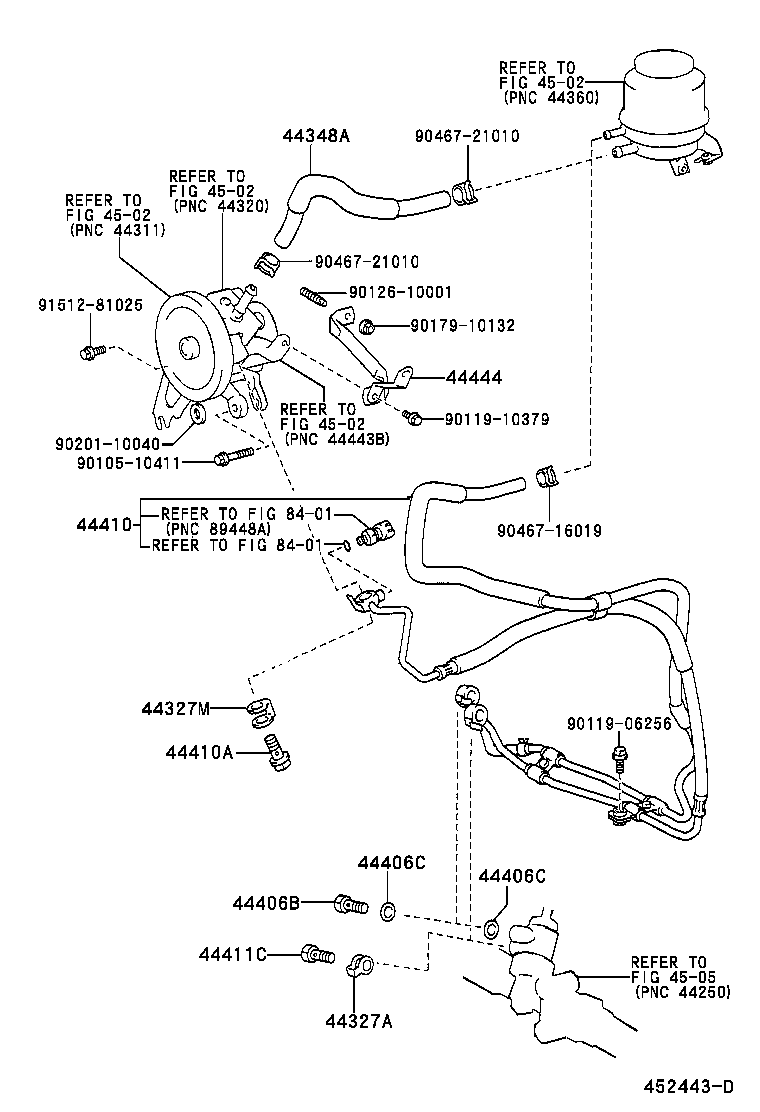 44406-22340 TUBE SUB-ASSY, RETURN, NO.2 product image