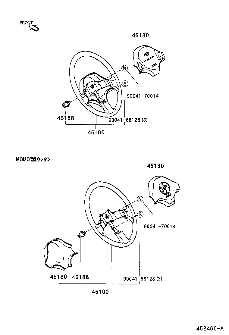 45104-97508 BUTTON ASSY, HORN product image