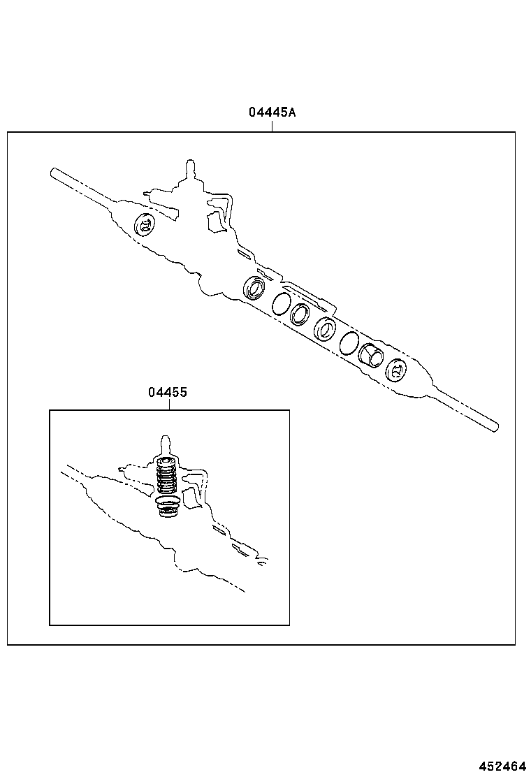 04445-22290 GASKET KIT, POWER STEERING GEAR(FOR RACK & PINION) product image