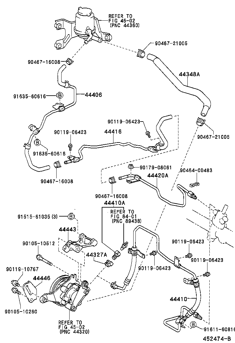 Toyota 44416-48081 TUBE, RETURN(FOR STEERING GEAR OUTLET)
