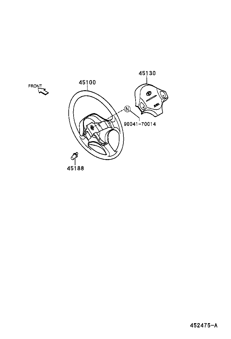 45104-87405-03 BUTTON ASSY, HORN product image