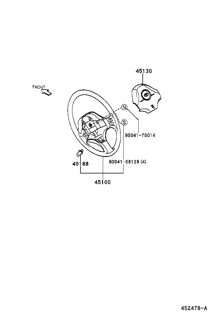 45104-87405-03 BUTTON ASSY, HORN product image