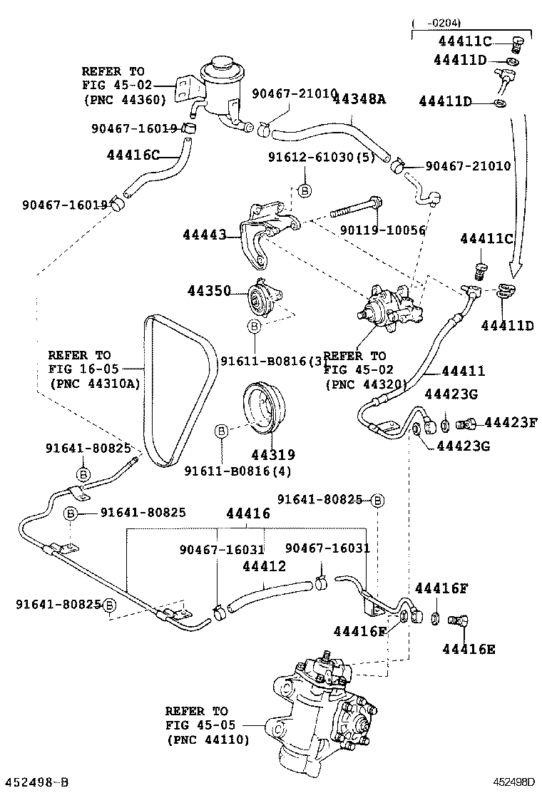 44348-36340 HOSE, OIL RESERVOIR TO PUMP, NO.1 product image