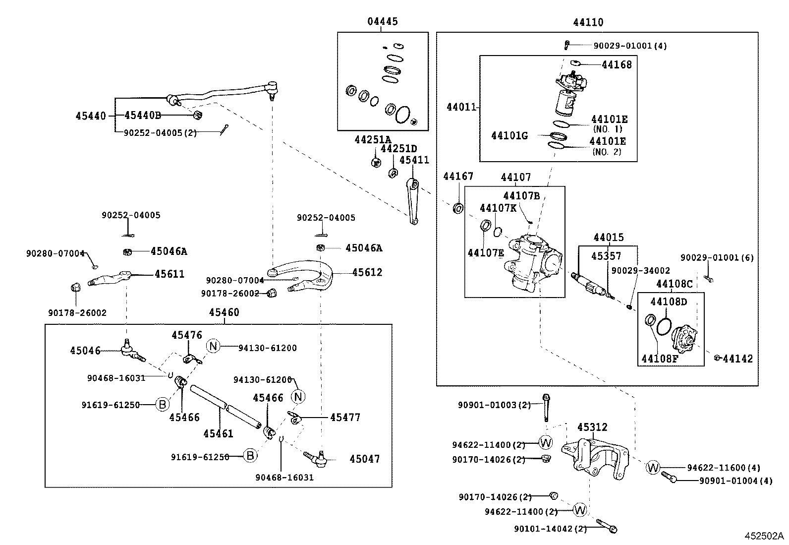 45450-36060 ROD ASSY, STEERING RELAY product image
