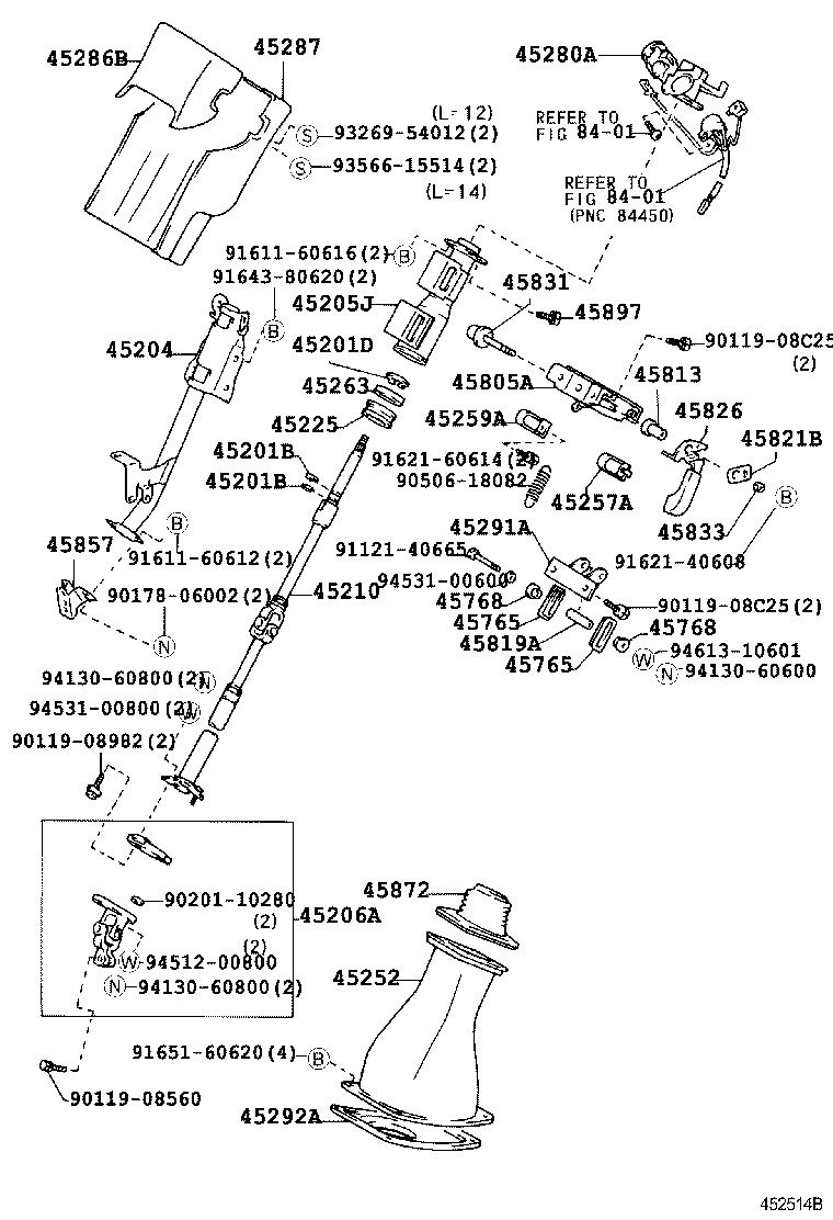 45210-37110 SHAFT ASSY, STEERING MAIN product image