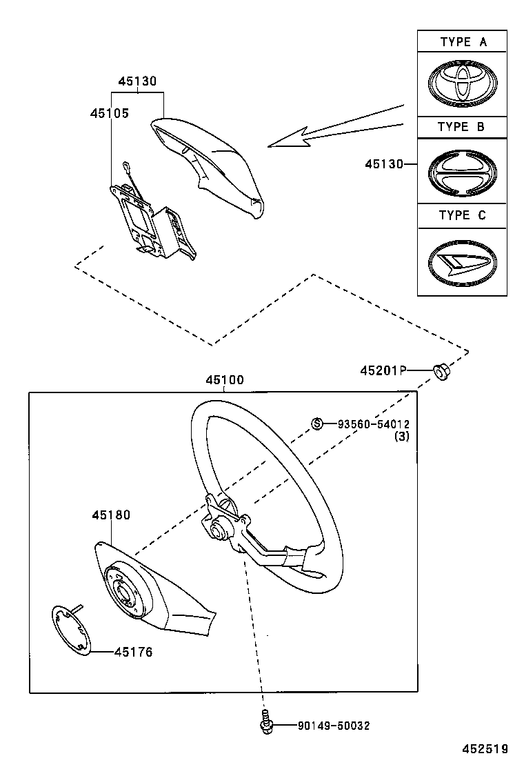 45130-37150-B0 BUTTON ASSY, HORN product image