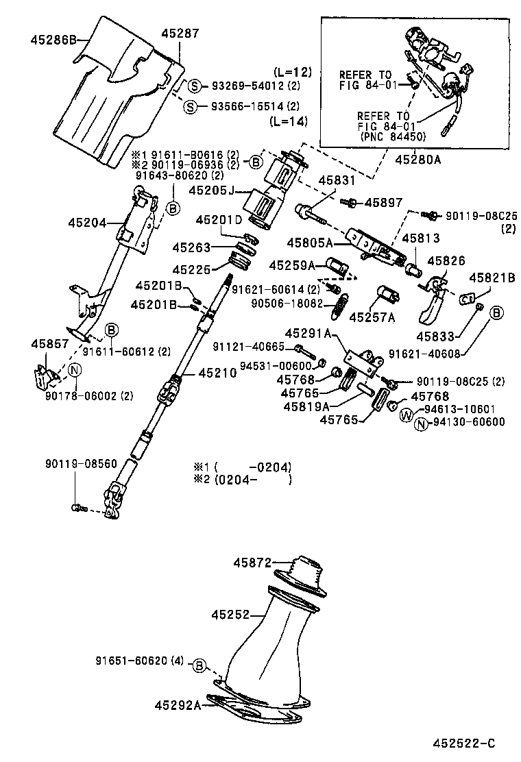 45280-37110 BRACKET ASSY, STEERING COLUMN, UPPER product image