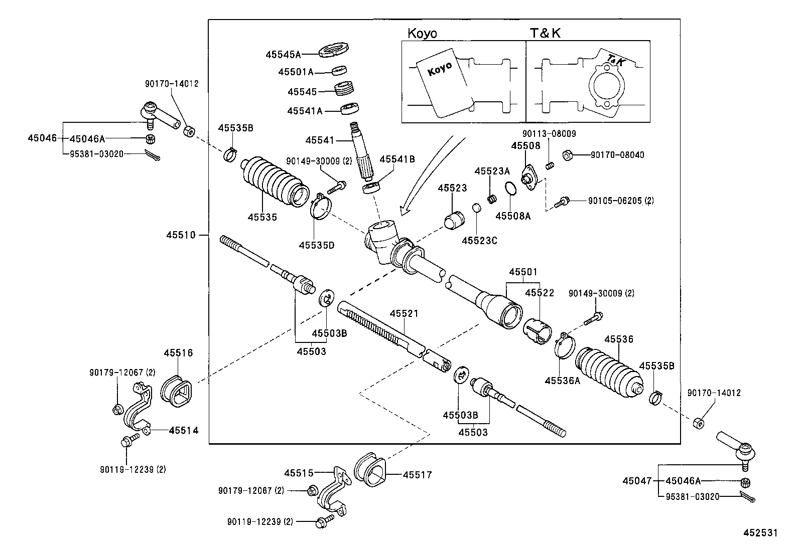 45046-09130 END SUB-ASSY, TIE ROD, RH product image