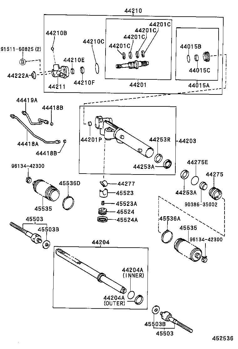45046-39426 END SUB-ASSY, TIE ROD, RH product image