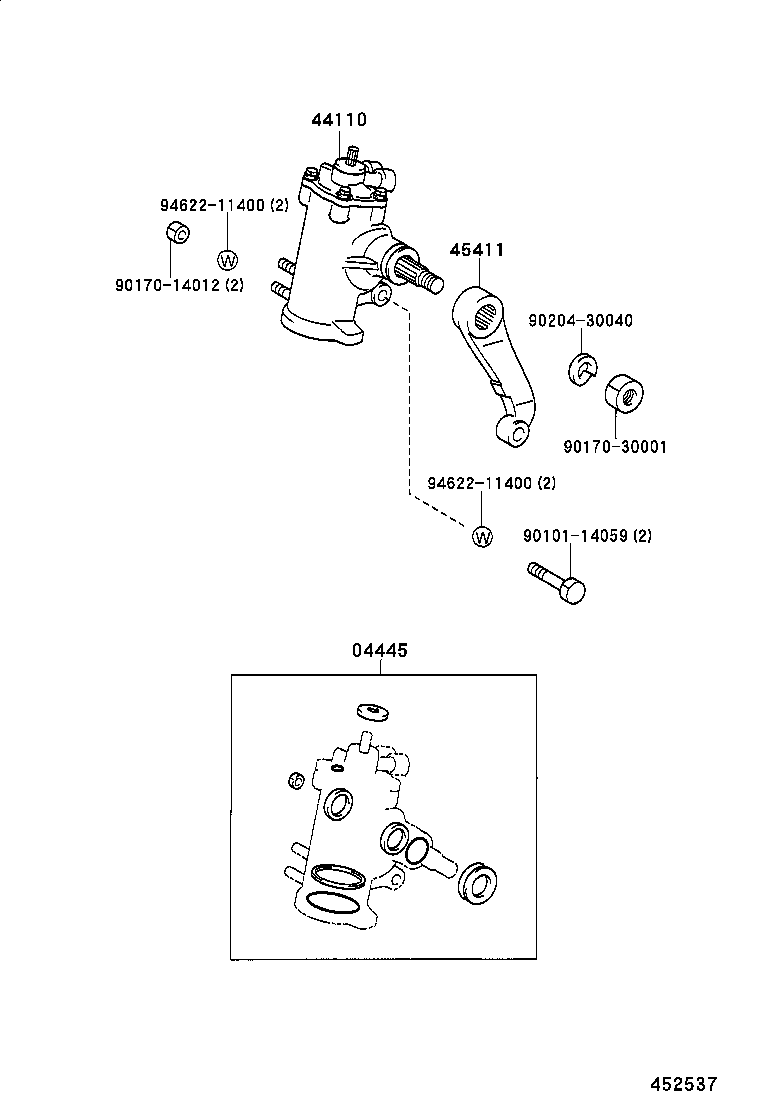 45046-39426 END SUB-ASSY, TIE ROD, RH product image