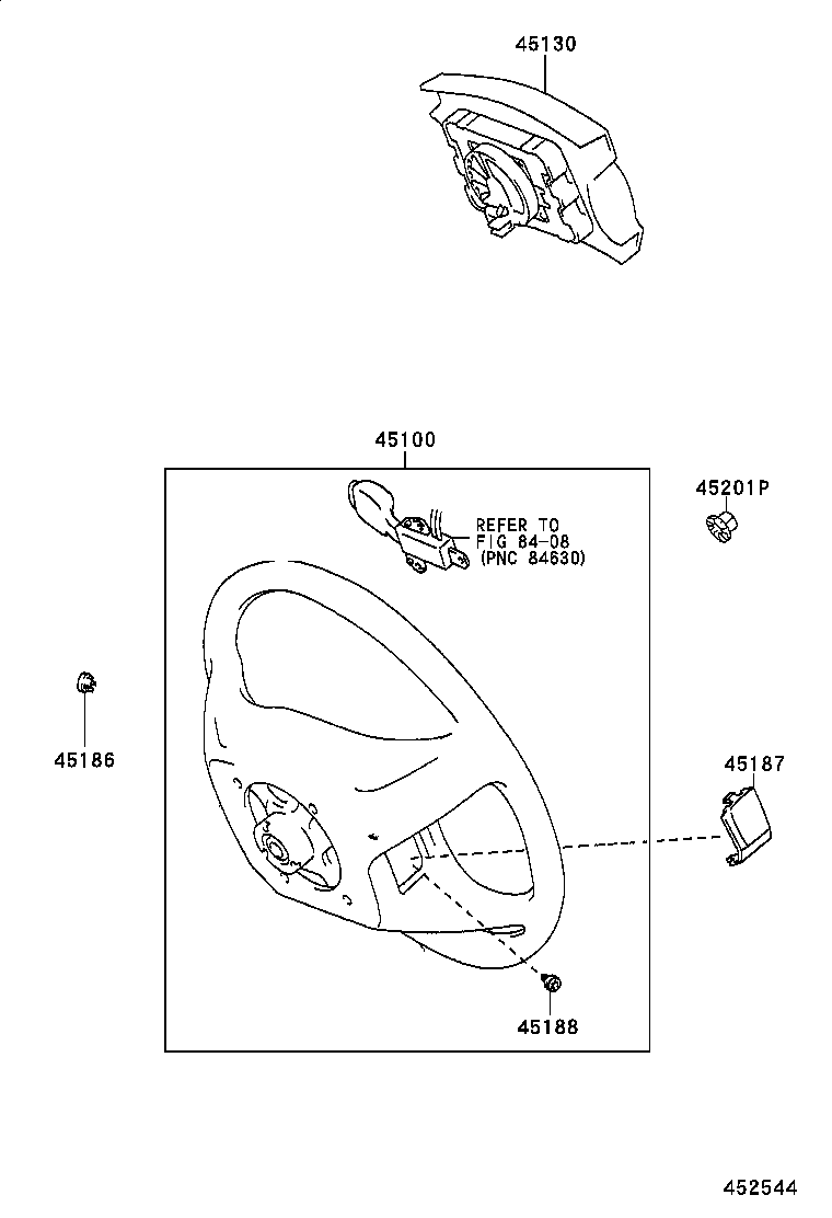 45188-06010 SCREW, STEERING WHEEL PAD ATTACHING product image