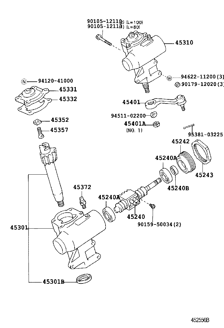 45451-39175 ROD ASSY, STEERING RELAY product image