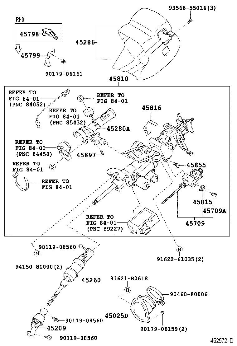 45280-30680 BRACKET ASSY, STEERING COLUMN, UPPER product image