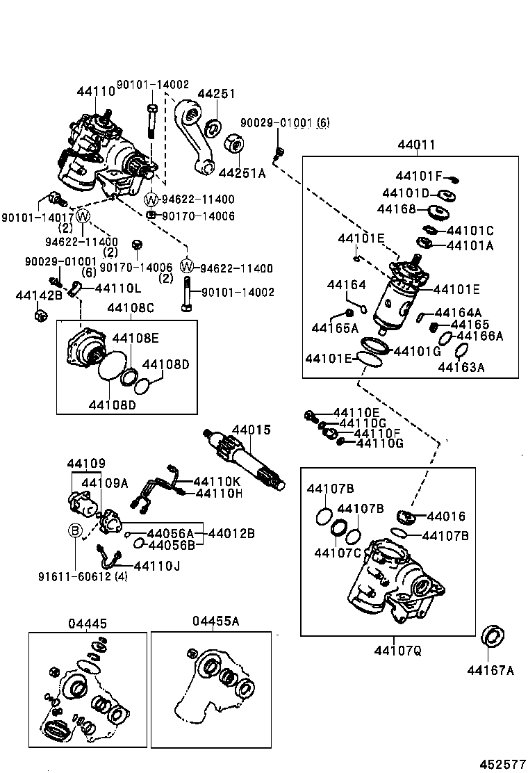 44107-36280 HOUSING SUB-ASSY, STEERING W/NAME PLATE product image