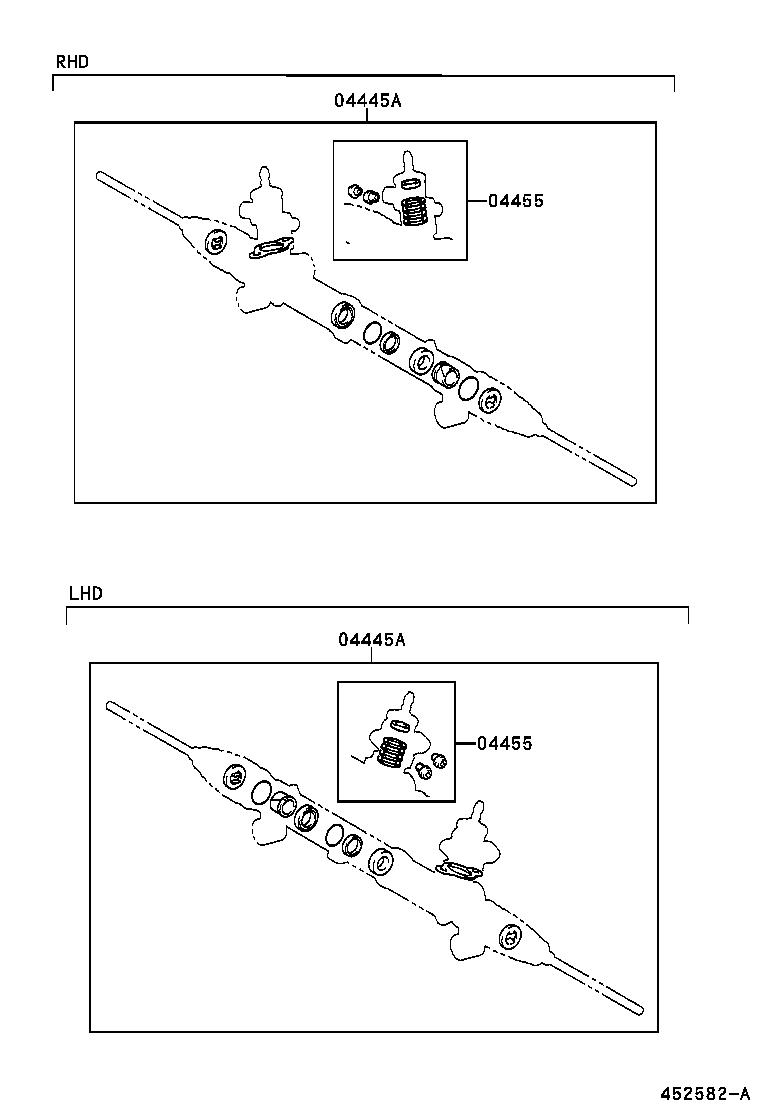 04445-44010 GASKET KIT, POWER STEERING GEAR(FOR RACK & PINION) product image