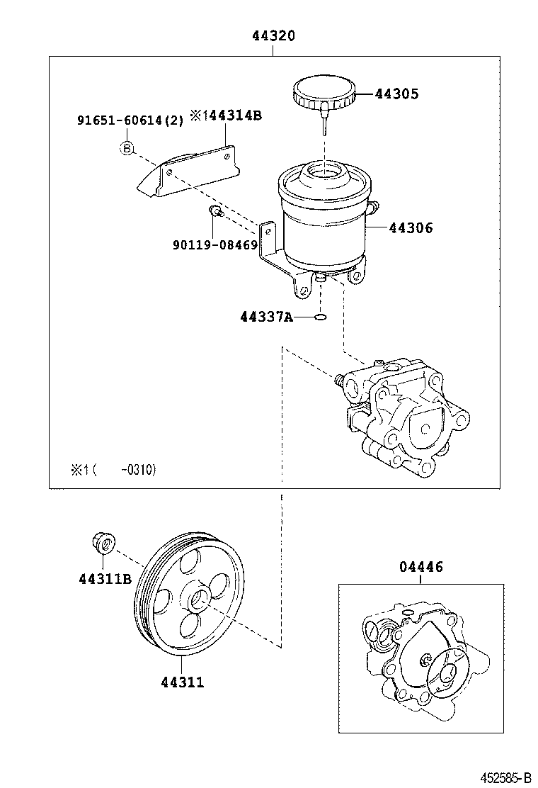 44360-44030 RESERVOIR ASSY, VANE PUMP OIL product image