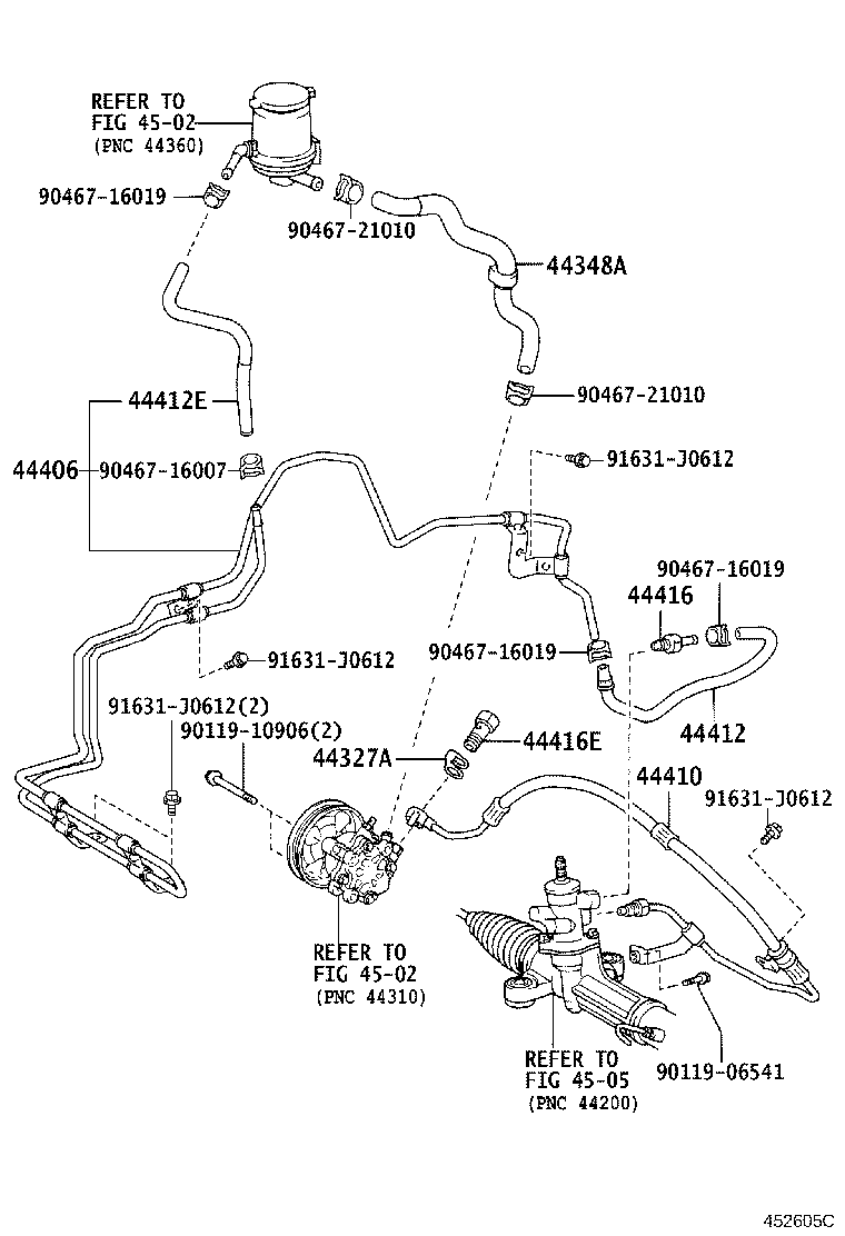 44381-28010 BRACKET, POWER STEERING IDLE PULLEY product image