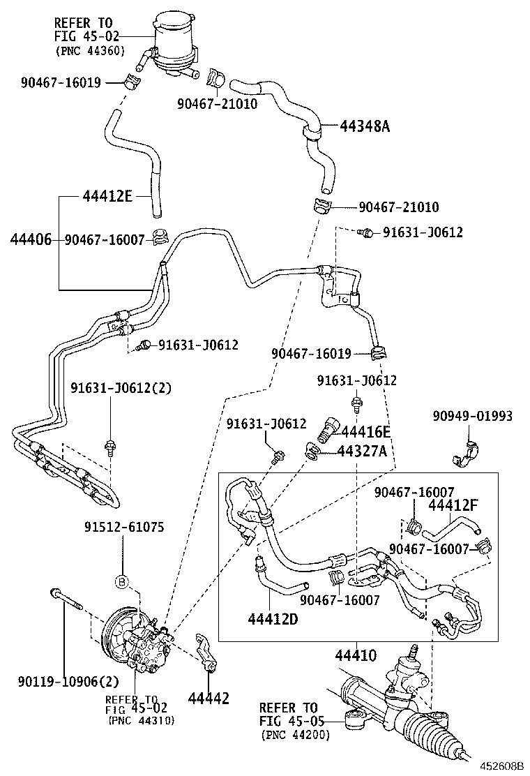 44381-28010 BRACKET, POWER STEERING IDLE PULLEY product image