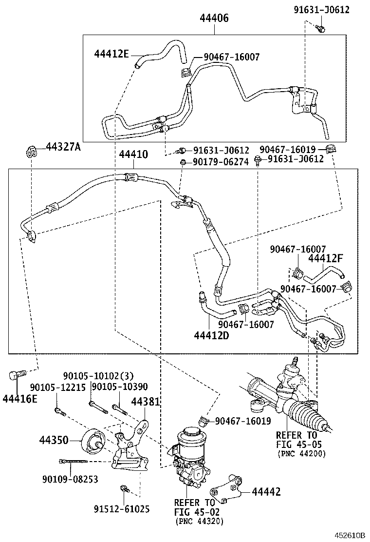 44381-28010 BRACKET, POWER STEERING IDLE PULLEY product image