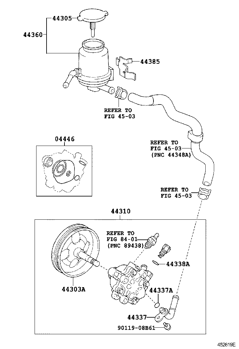 44360-44030 RESERVOIR ASSY, VANE PUMP OIL product image