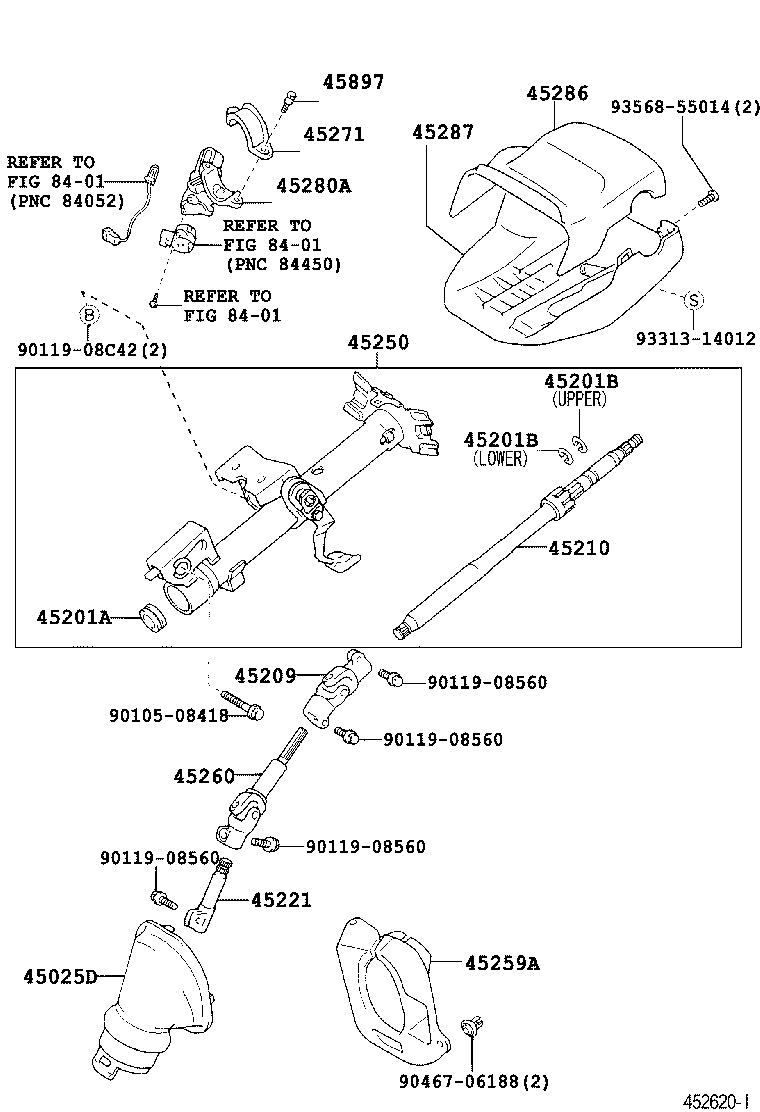 45025-02020 COVER SUB-ASSY, STEERING COLUMN HOLE, NO.1 product image