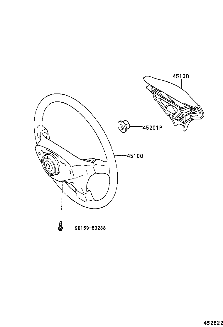 45107-26010 WIRE SUB-ASSY, HORN BUTTON product image
