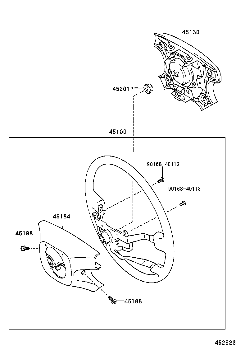 45100-02440-B0 WHEEL ASSY, STEERING product image