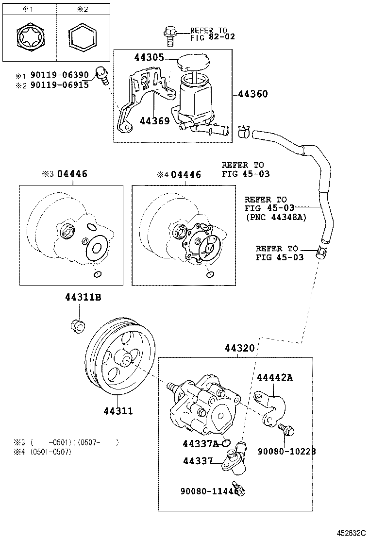 04446-02150 GASKET KIT, POWER STEERING PUMP product image