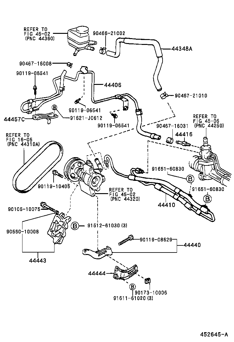 44348-44040 HOSE, OIL RESERVOIR TO PUMP, NO.1 product image