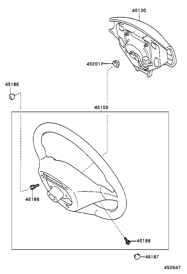 45130-44040-B0 BUTTON ASSY, HORN product image
