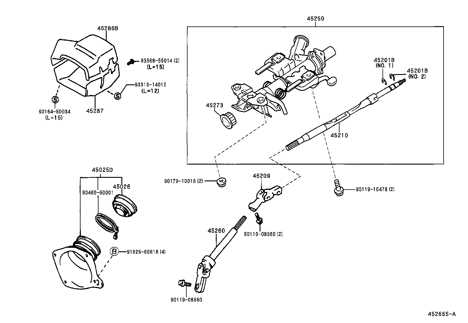 45286-44050-B3 COVER, STEERING COLUMN, UPR product image
