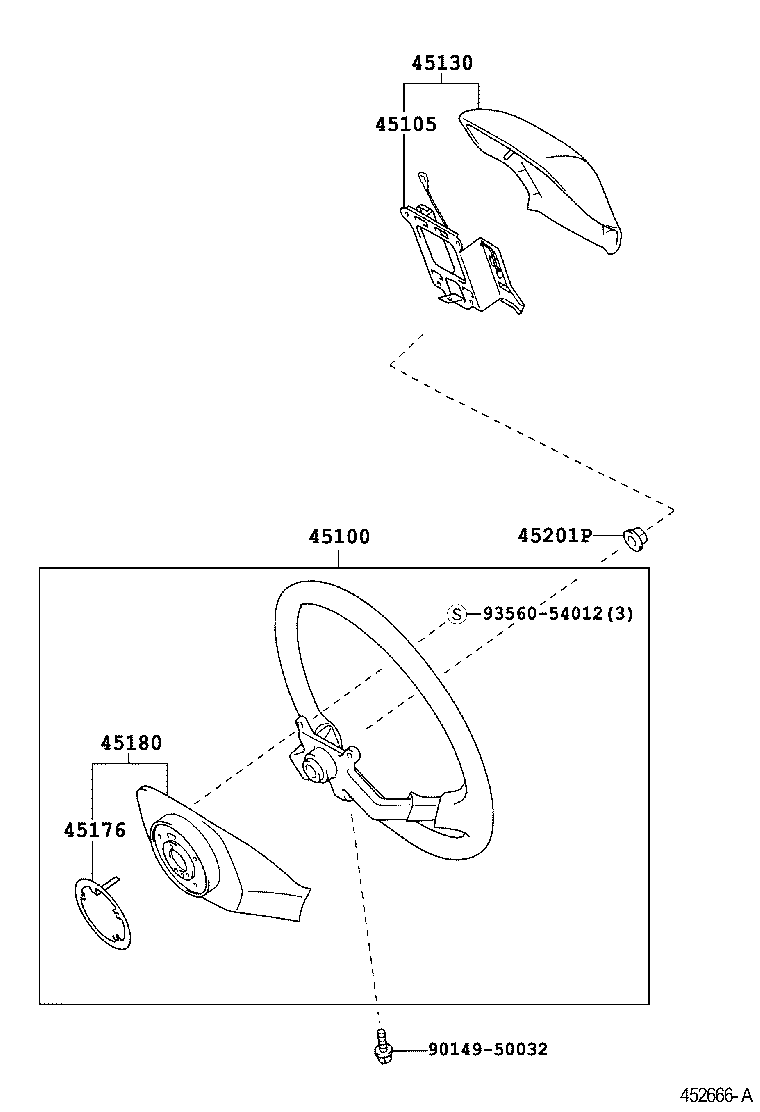 45105-36030 PLATE SUB-ASSY, HORN BUTTON CONTACT, NO.1 product image