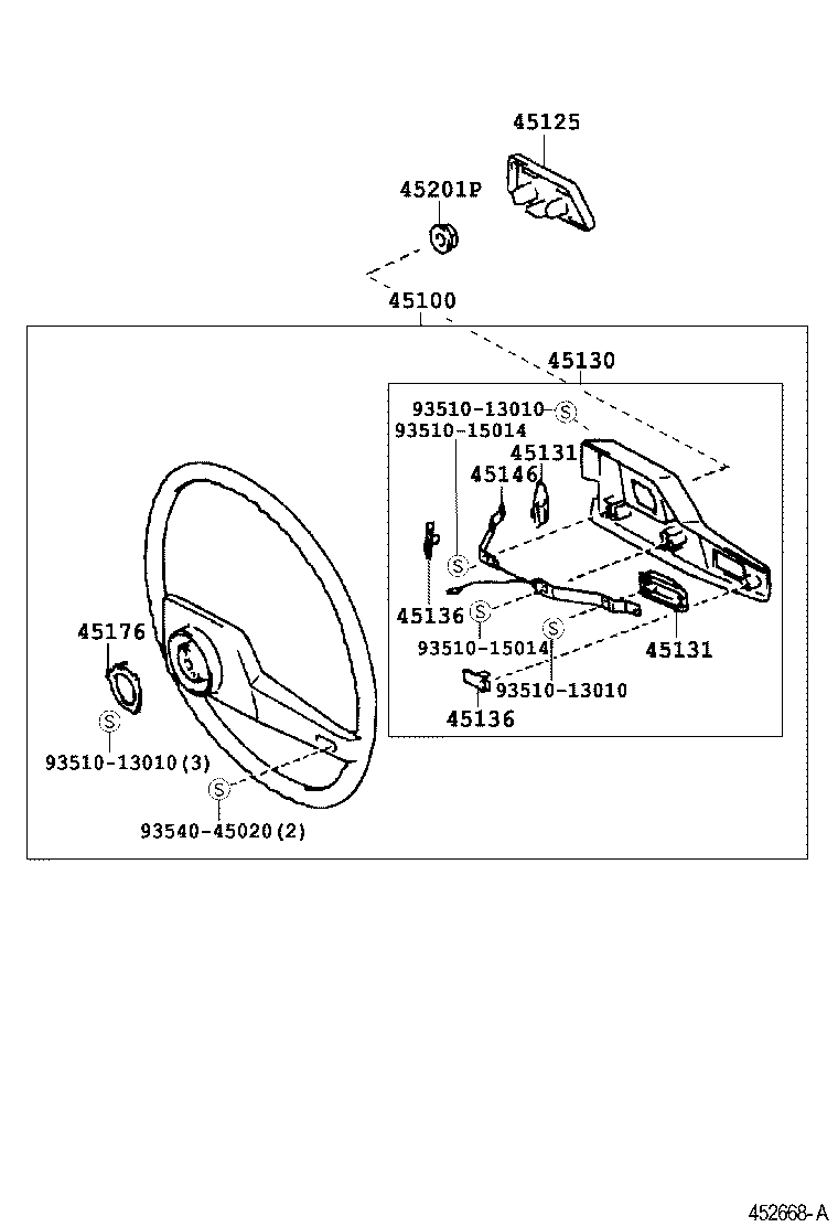 45105-36030 PLATE SUB-ASSY, HORN BUTTON CONTACT, NO.1 product image
