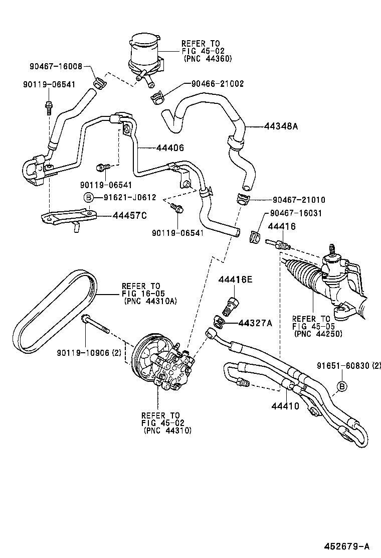 44348-44031 HOSE, OIL RESERVOIR TO PUMP, NO.1 product image