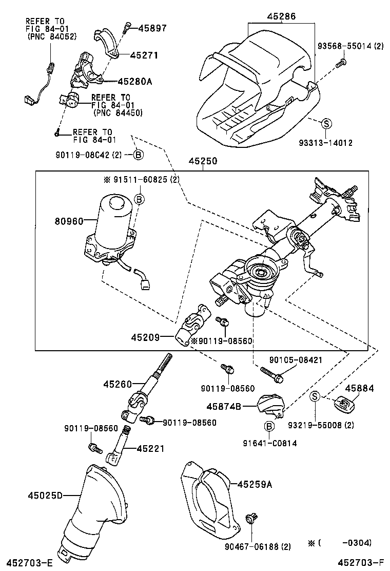 45874-13070 PROTECTOR, STEERING COLUMN, NO.1 product image