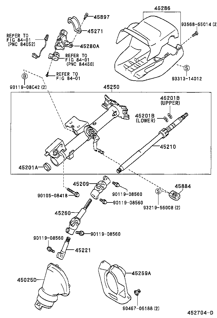 45874-13070 PROTECTOR, STEERING COLUMN, NO.1 product image