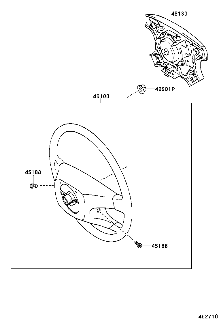 45130-13030-B0 BUTTON ASSY, HORN product image