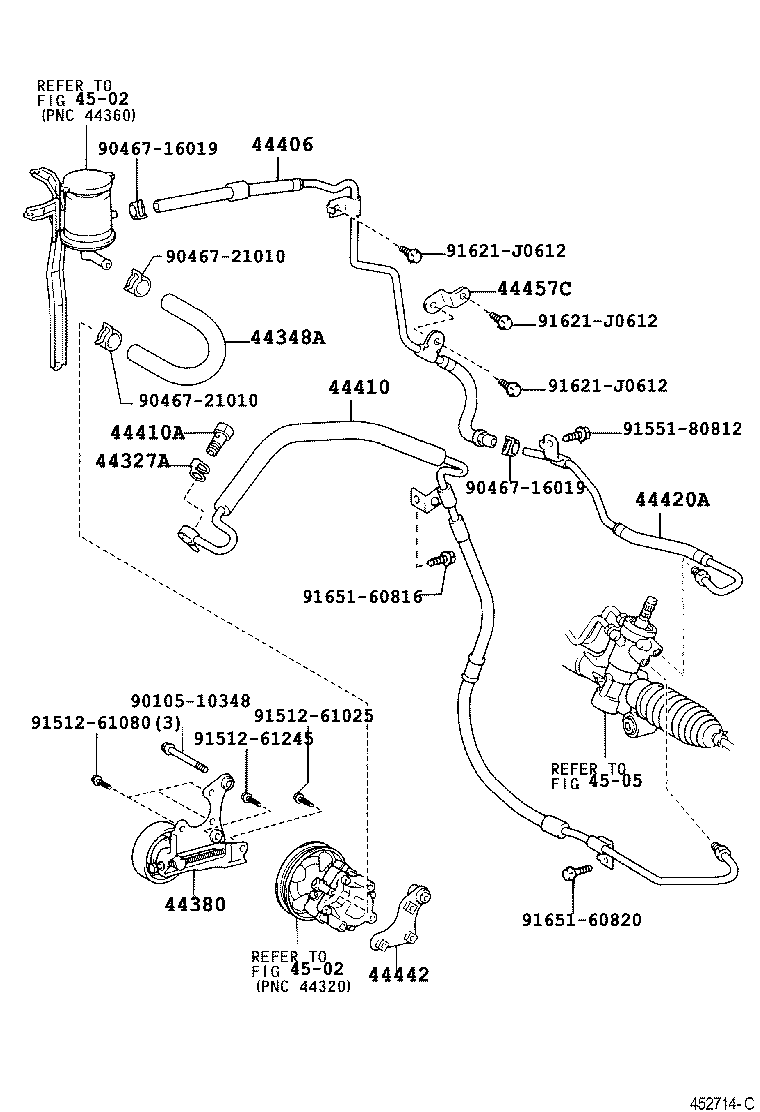 44348-42070 HOSE, OIL RESERVOIR TO PUMP, NO.1 product image